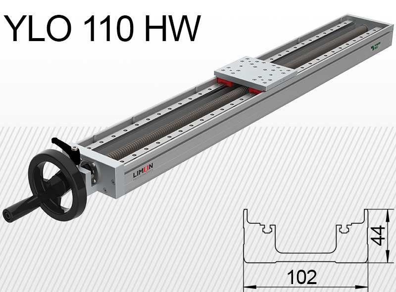 Limon YLO 110-HW típusú lineáris egység terhelhetőség 40kg lökethossz 50-400mm