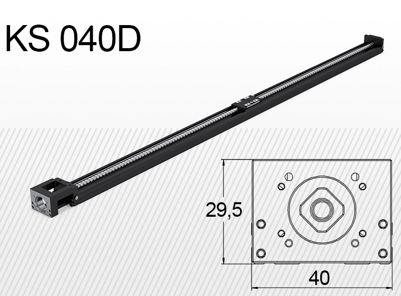 Limon KS 040D típusú lineáris egység terhelhetőség 3920N* Lökethossz: 36-136mm