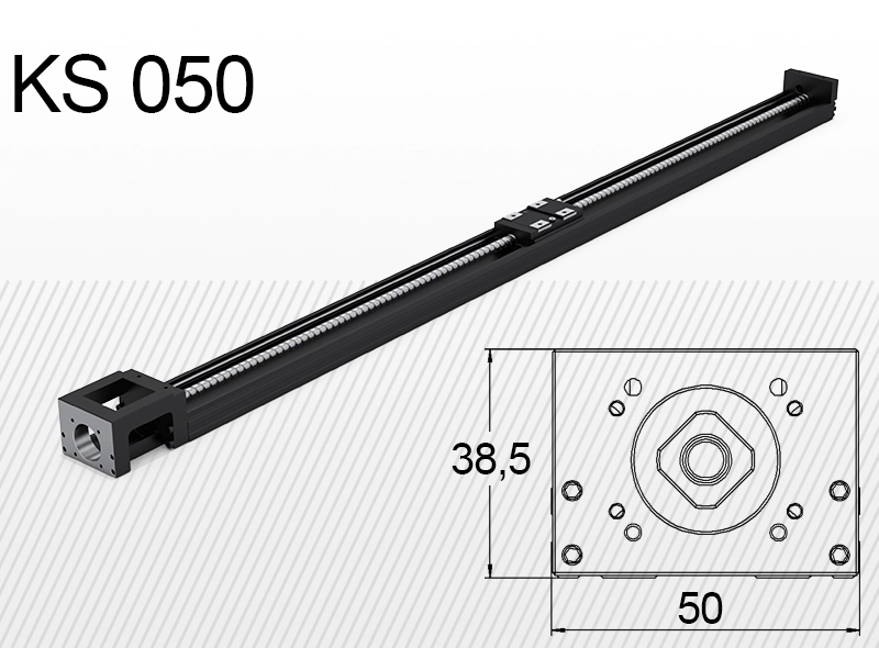 Limon KS 050 típusú lineáris egység terhelhetőség 8007N* Lökethossz: 70-220mm