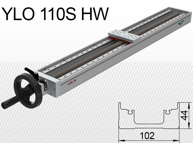 Limon YLO 110S-HW típusú lineáris egység terhelhetőség 20kg lökethossz 50-400mm