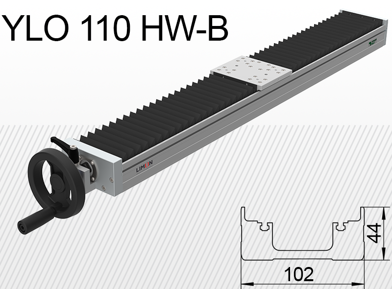 Limon YLO 110-HW-B típusú zárt lineáris egység terhelhetőség 40kg lökethossz 50-400mm
