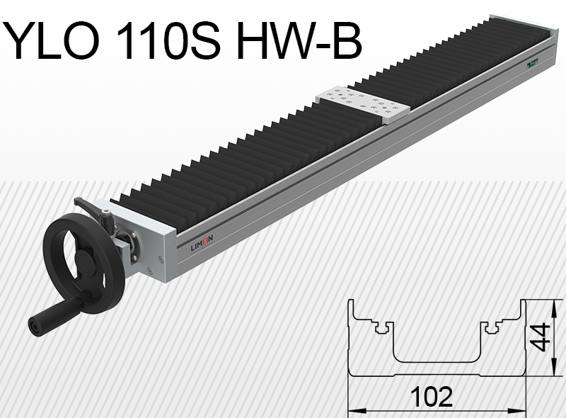 Limon YLO 110S-HW-B típusú zárt lineáris egység terhelhetőség 20kg lökethossz 50-400mm