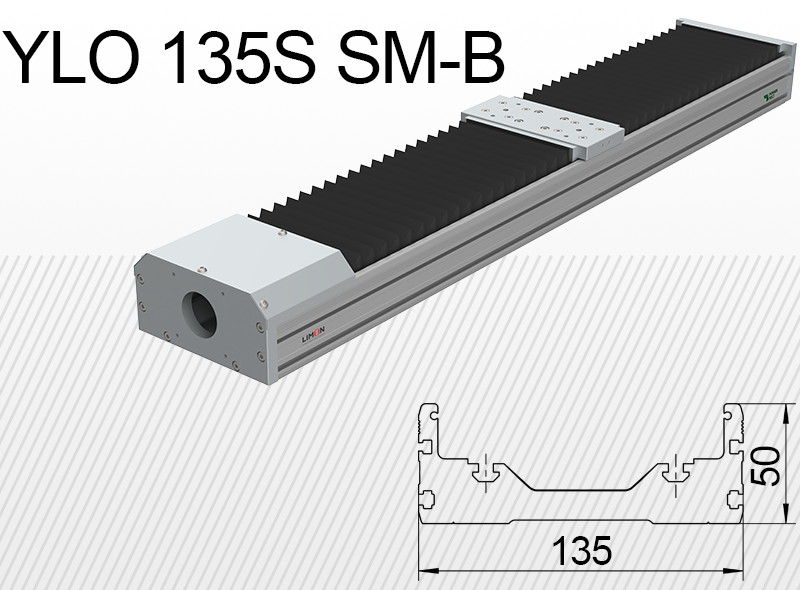 Limon YLO 135S-SM-B típusú zárt lineáris egység terhelhetőség 35kg lökethossz 50-1500mm