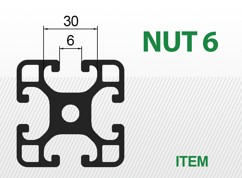 Nut 6 ITEM profilhoz