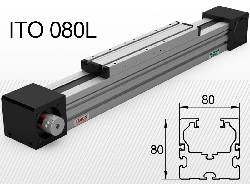 ITO 080L hosszú kocsival<br />max terhelés 75kg*<br />Lökethossz: 100-7000mm