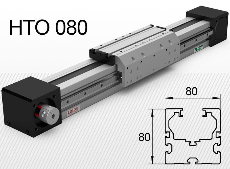 HTO 080 erősített<br />max terhelés 100kg*<br />Lökethossz: 100-7000mm