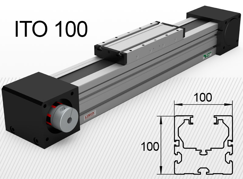 ITO 100 standard kivitel<br />max terhelés 80kg*<br />Lökethossz: 100-9000mm