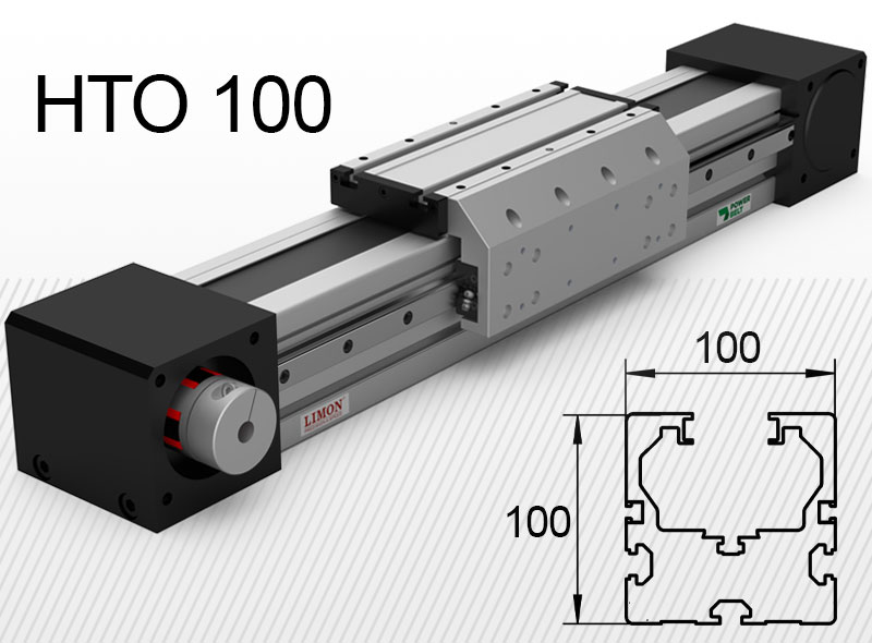 HTO 100 erősített<br />max terhelés 165kg*<br />Lökethossz: 100-9000mm