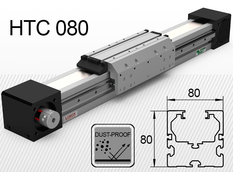 HTC 080-as erősített<br />max terhelés 100kg*<br />Lökethossz: 100-4000mm