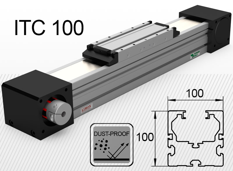 ITC 100 standard kivitel<br />max terhelés 80kg*<br />Lökethossz: 100-4000mm