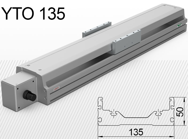 YTO 135-ös típus<br />max terhelés 40kg*<br />Lökethossz: 100-3200mm