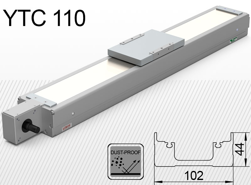 YTC 110-es típus<br />max terhelés 20kg*<br />Lökethossz: 100-1550mm