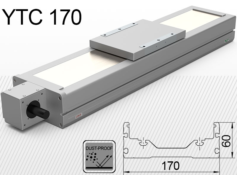 YTC 170-es típus<br />max terhelés 45kg*<br />Lökethossz: 100-3200mm