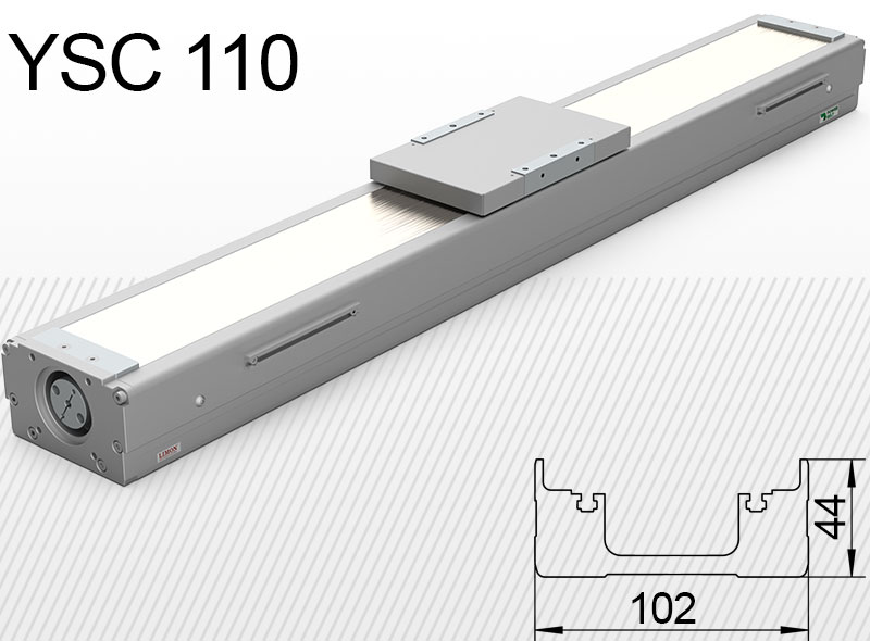 YSC 110-es típus<br />max terhelés 18-50kg**<br />Lökethossz: 100-1050mm
