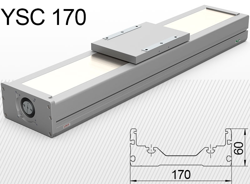 YSC 170-es típus<br />max terhelés 60-120kg**<br />Lökethossz: 100-1250mm