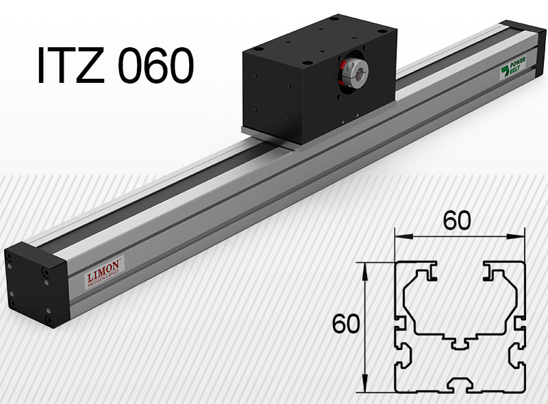 ITZ 60-as<br />Z tengelyhez<br />max terhelés 10kg*<br />Lökethossz: 100-700mm