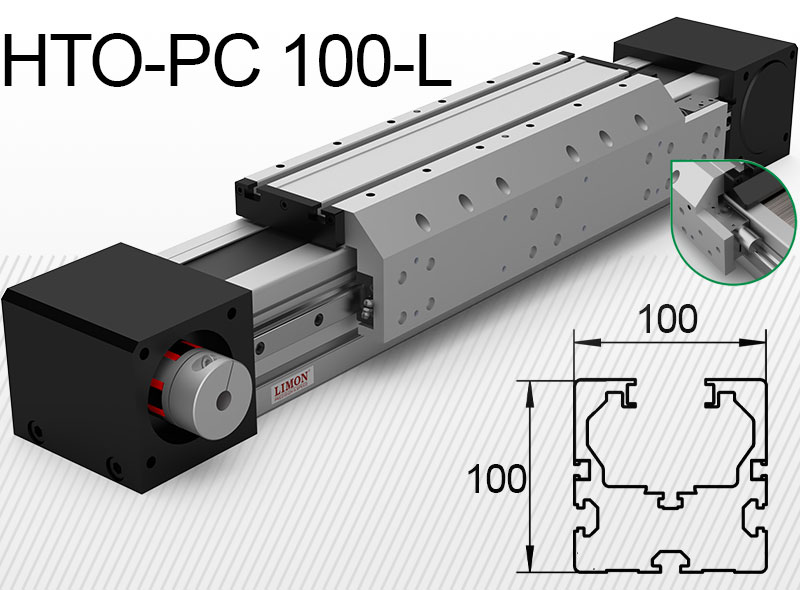 HTO-PC 100-L pneumatikus rögzítővel max rögz. erő 1525N* Lökethossz: 100-9000mm