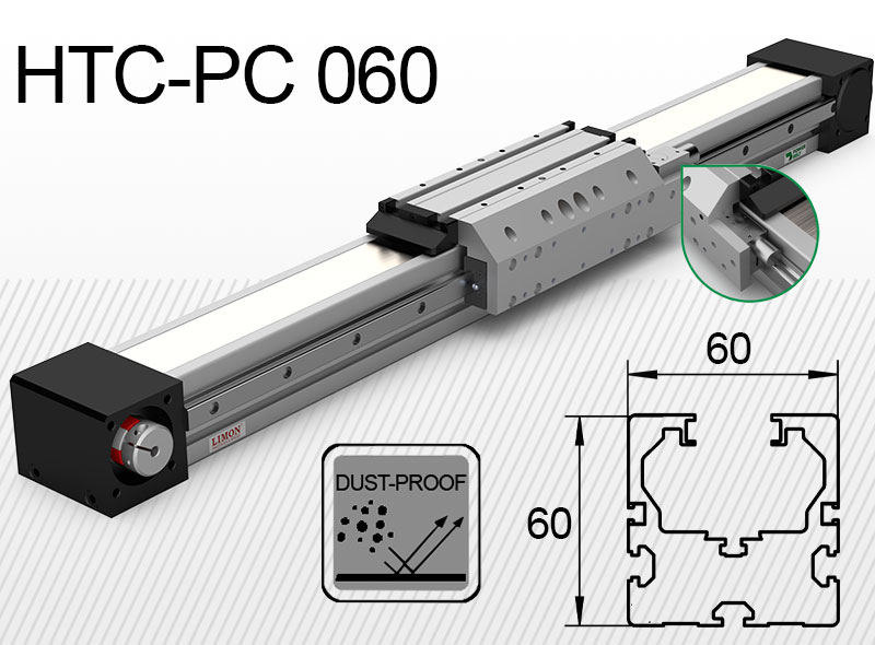 HTC-PC 060 pneumatikus rögzítővel<br />max rögz. erő 413N*<br />Lökethossz: 100-2000mm