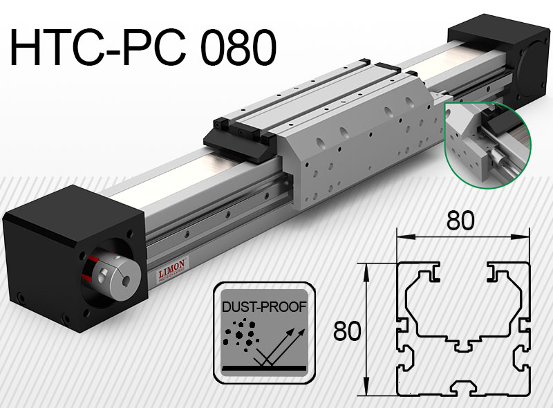 HTC-PC 080 pneumatikus rögzítővel<br />max rögz. erő 485N*<br />Lökethossz: 100-4000mm