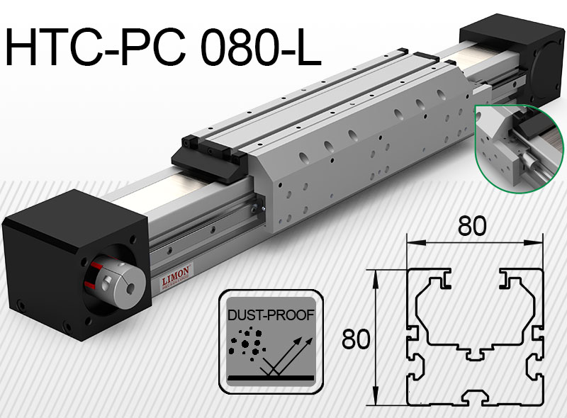 HTC-PC 080-L pneumatikus rögzítővel<br />max rögz. erő 470N*<br />Lökethossz: 100-4000mm