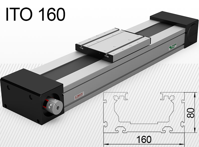 ITO 160 standard kivitel<br />max terhelés 160kg*<br />Lökethossz: 100-4000mm