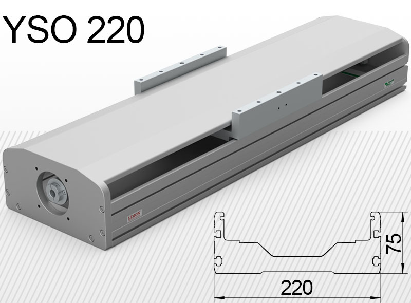 YSO 220-es típus<br />max terhelés 80-160kg**<br />Lökethossz: 100-1500mm