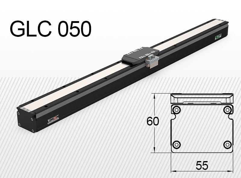 GLC 050-es típus max terhelés 5kg* Lökethossz: 50-1650mm
