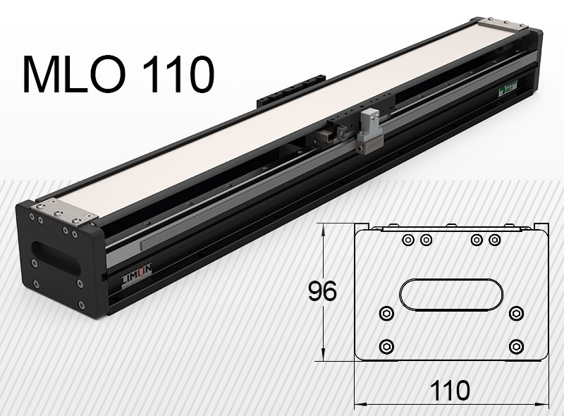 MLO 110-es típus max terhelés 25-50kg* Lökethossz: 100-4500mm