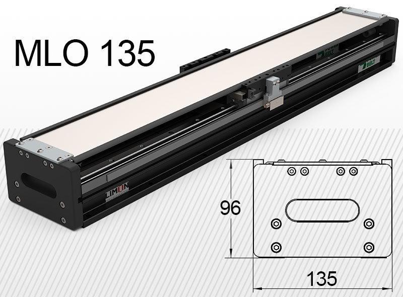 MLO 135-ös típus max terhelés 40-80kg* Lökethossz: 100-4500mm