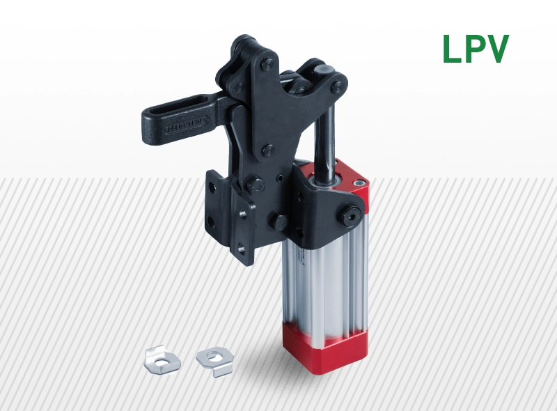LPV típusú, pneumatikus leszorító, erősített heavy duty kivitel