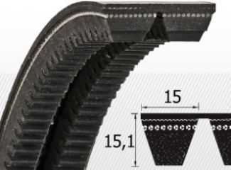 5VX/15JX Átlapolt fogazott ékszíj profil