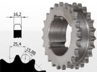 16B típus<br />1`` X 17,02 mm