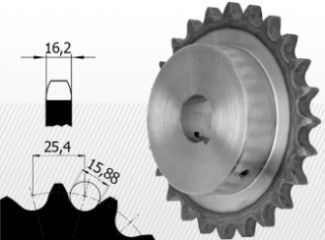 16B típus<br />1`` X 17,02 mm