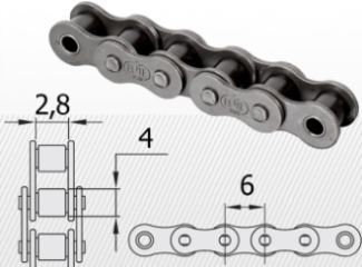 04B típus<br />6 X 2,8 mm