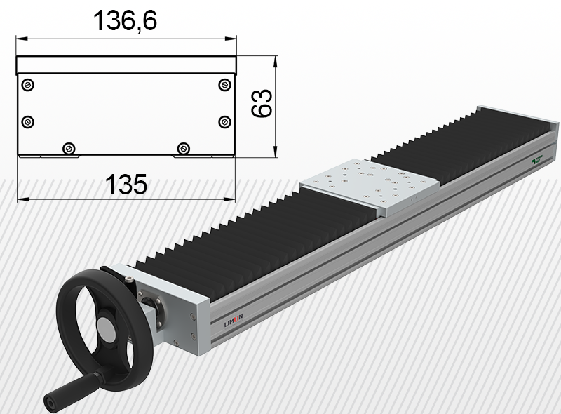 Limon YLO 135 HW-B szánegység,trapéz egység,trapézorsós lineáris egység