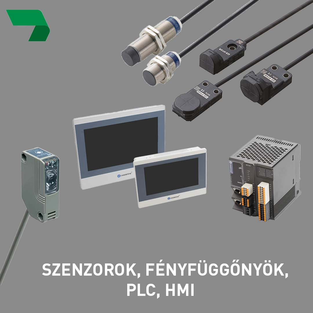 Szenzorok, fényfüggönyök, PLC, HMI
